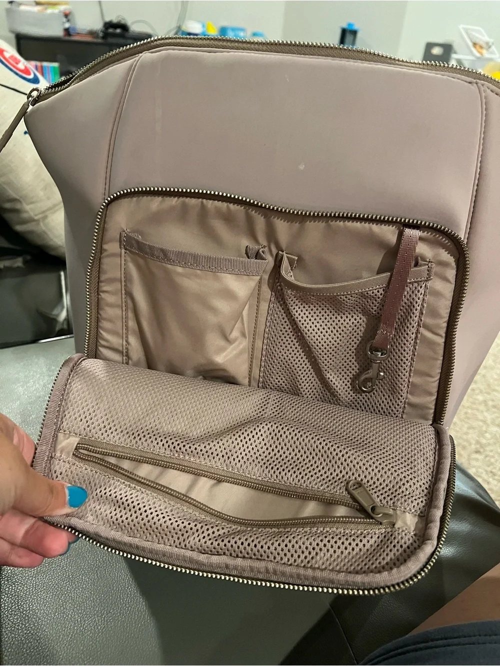 Freshly Picked Seoul Neoprene Diaper Bag Backpack - Mist Lavender Purple